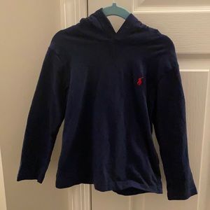 Navy hooded Ralph Lauren long sleeve shirt